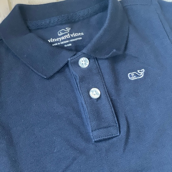 Vineyard Vines Boys' Heritage Pique Polo Navy Blue Size 18 24 Months - Picture 6 of 8